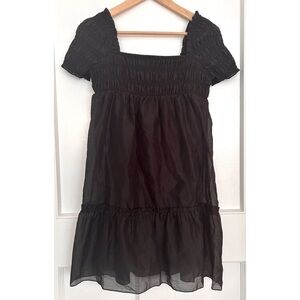 BNWOT H&M Black Tiered and Shirred Dress Size XS